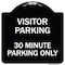 Signmission Visitor Parking Visitor Parking 30 Minute Parking Heavy-Gauge Alum Sign, 18" x 18", BW-1818-22727 A-DES-BW-1818-22727 - alternate 1